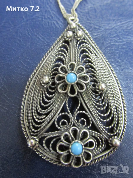 сребърен медальон - 36, снимка 1