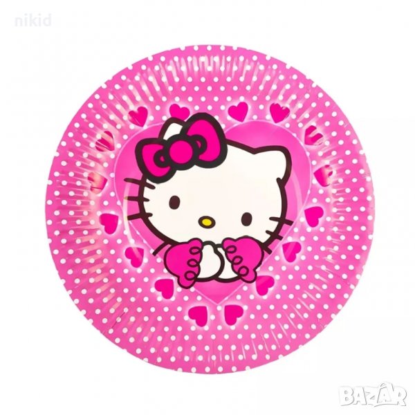 Hello Kitty Коте Кити 10 бр парти чинии чинийки, снимка 1