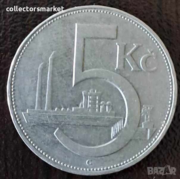 5 крони 1938, Чехословакия, снимка 1