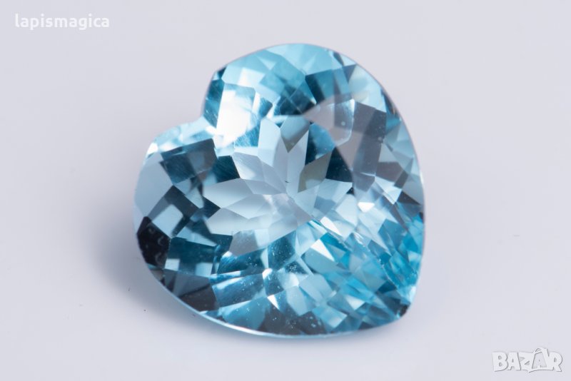 Син топаз сърце 10.3ct, снимка 1