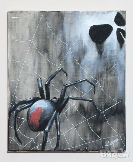 Картина "Нишката на живота" , акрилни бои върху канава с рамка 25/30/2, снимка 1