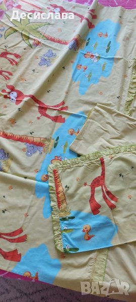 Комплект чаршафи за бебешко легло кошара, снимка 1