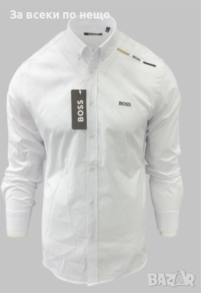 Hugo Boss Мъжка Бяла Риза С Дълъг Ръкав Хуго Бос Код A1103, снимка 1