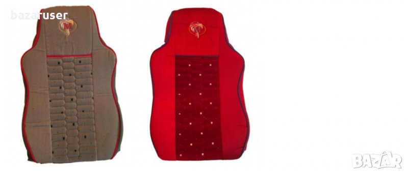 Памучна Тапицерия за Седалки за MAN TGX /Червено/Сиво, снимка 1