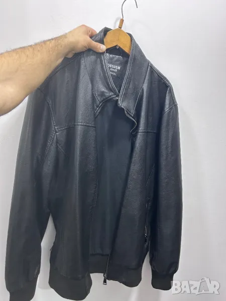 Кожено яке 4XL DESIGH JEANS LEATHER JACKET COTTON, снимка 1