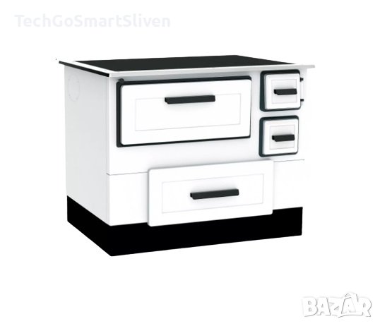 Готварска печка ALFA 55 БЯЛА с фурна и котлони – дясно/ляво, снимка 1