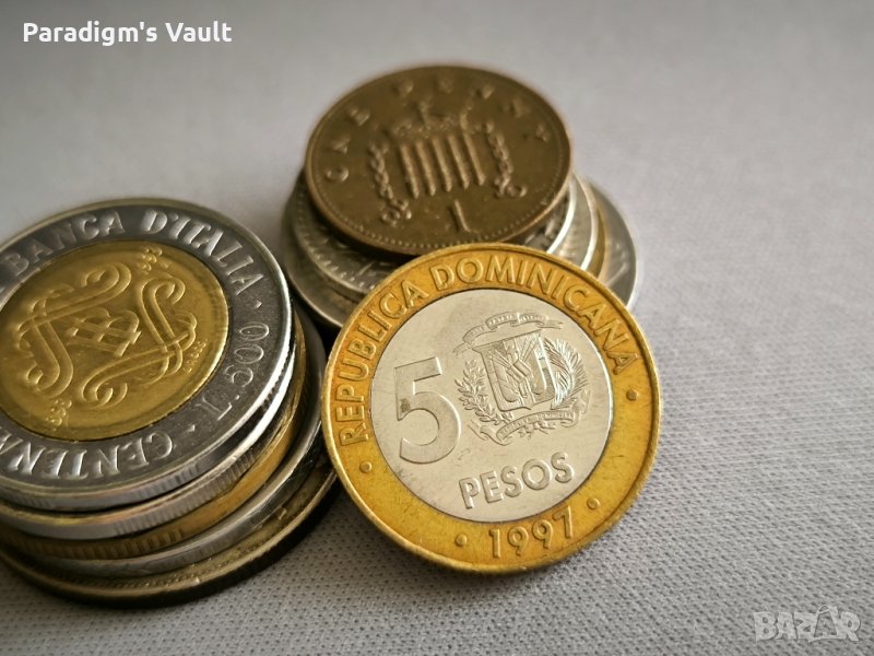 Mонета - Доминикана - 5 песо (юбилейна) | 1997г., снимка 1