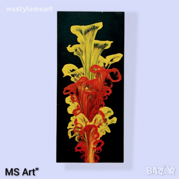 Избухване"3! Абстрактна картина! Ръчно рисувана!, снимка 1