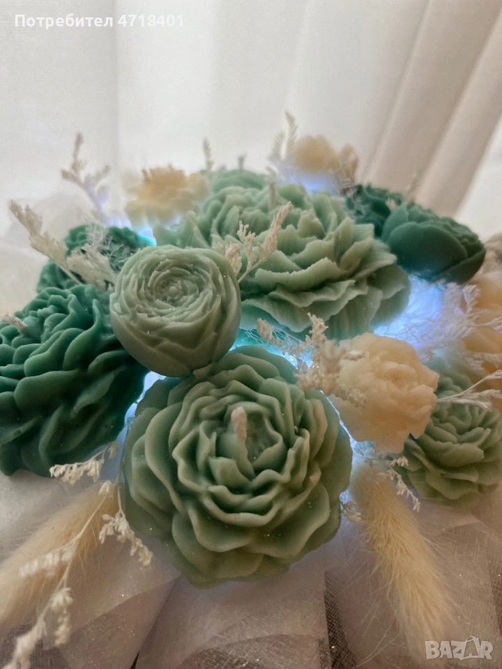 Букети в кутия от соев восък, снимка 1