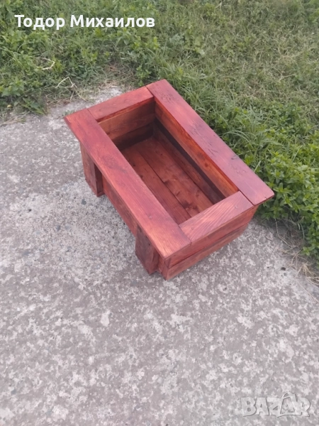 Дървени кашпи за цветя , снимка 1