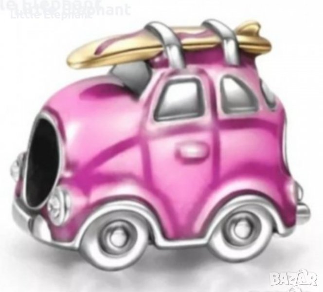 Outlet Sale Сребърен елемент Пандора,каравана,pink/нов, снимка 1