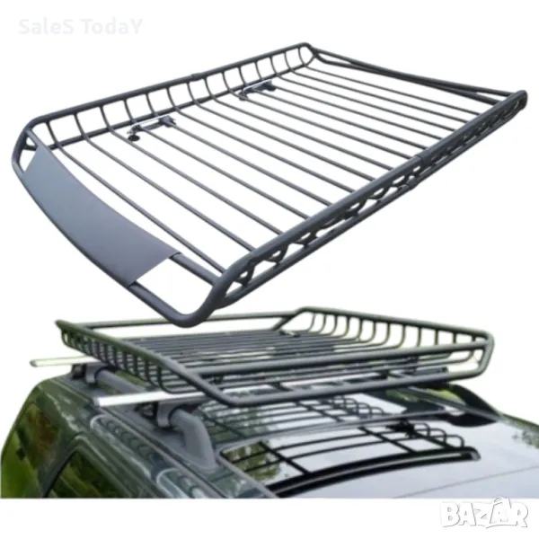 Стоманен багажник за автомобил, скара за напречни греди,  Универсален, 160см, снимка 1
