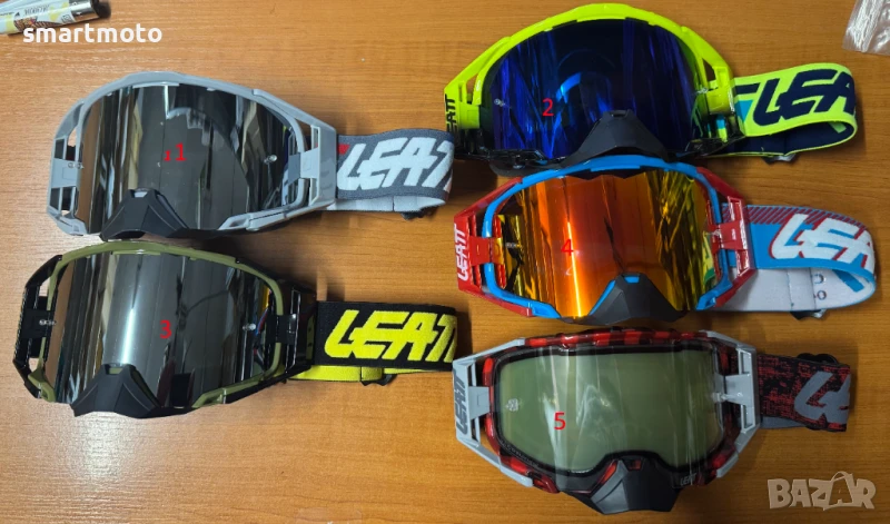 LEATT Мотокрос очила Velocity 6.5 двуслойни против замъгляване 1, снимка 1