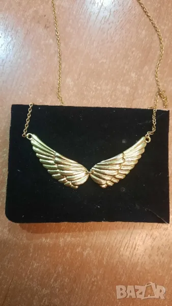 Нов медальон ангелски крила 925 сребро и 18 к златно покритие, снимка 1