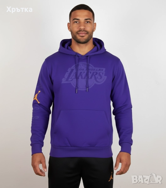 Jordan NBA Lakers 75th Anniversary - Оригинален мъжки суитшърт р-р M-L, снимка 1