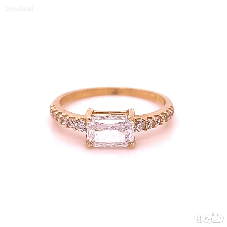 Златен дамски пръстен 2,15гр. размер:55 14кр. проба:585 модел:34542-1, снимка 1