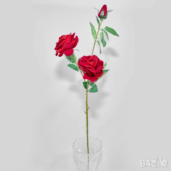 Изкуствени стръкове с рози – 6 цвята, снимка 1