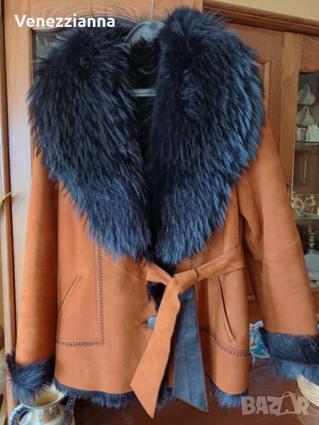 Зимен кожух естествена кожа/ Дълго Палто от визон, снимка 1