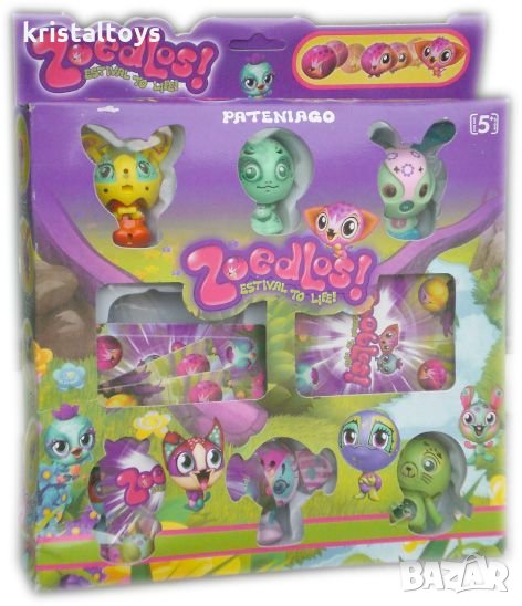Детска играчка Зубълс Zoobles 6 броя с карти, снимка 1