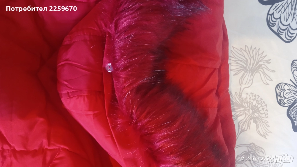 Продавам тъмночервено зимно яке, снимка 1