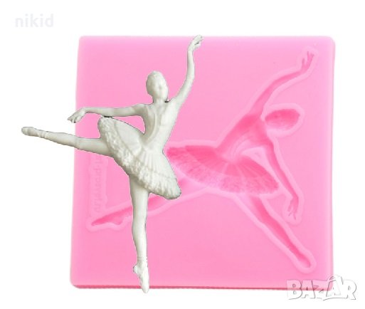 Балерина в полушпагат силиконов молд форма декор украса торта фондан, снимка 1