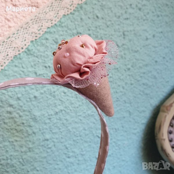 Диадема със сладолед Аксесоар за коса Ръчна Изработка Диадема Сладолед Диадеми , снимка 1
