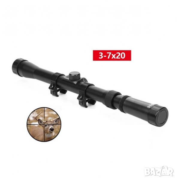 Оптика (3-7х20мм) за малокалибрена/въздушна пушка, снимка 1