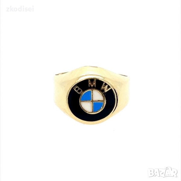 Златен детски пръстен 3,44гр. размер:52 14кр. проба:585 модел:23028-1, снимка 1