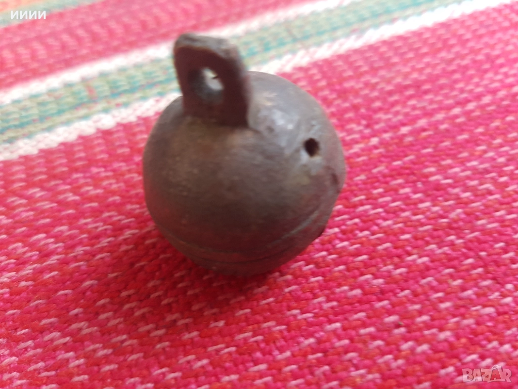 Бронзова хлопка звънец орехче 5, снимка 1