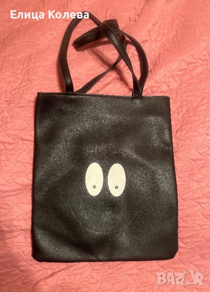 Черна кожена чанта, снимка 1