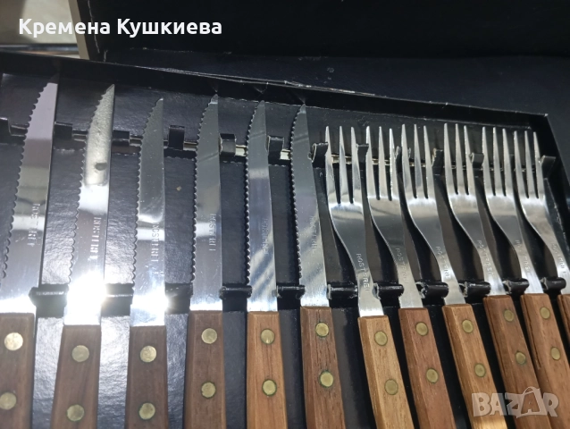 Стар комплект вилици с ножове , снимка 4 - Прибори за хранене, готвене и сервиране - 52446951