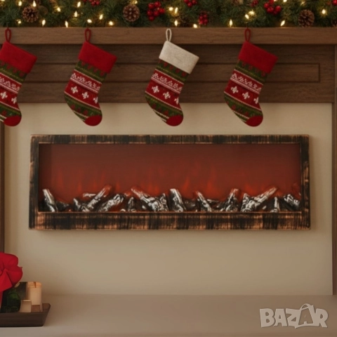 Тип: електрическа изкуствена камина / LED декоративна лампа с пламъчен ефект, снимка 3 - Декорация за дома - 52799218