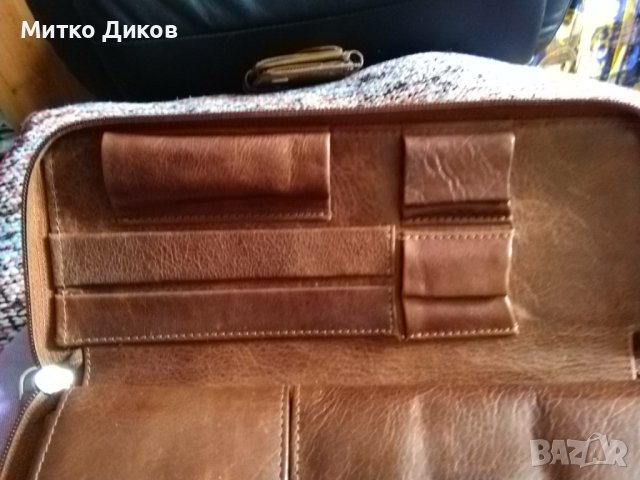 Hortozol маркова нова чантичка с цип естествена кожа 230х95мм за тютюн лула запалка и други, снимка 7 - Табакери - 43701897