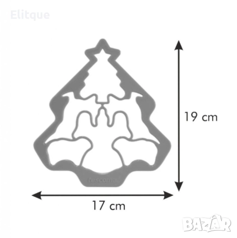 Комплект коледни форми за сладки 6 в 1, снимка 5 - Други - 52831822