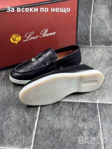 Loro Piana Дамски Черни Обувки С Бяла Подметка Естествена кожа Код E713, снимка 3 - Дамски ежедневни обувки - 51223743