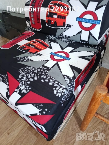 Разтегателен пуф, матрак 