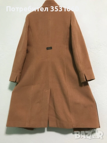 Елегантно дамско палто- бежово, снимка 4 - Палта, манта - 52310346