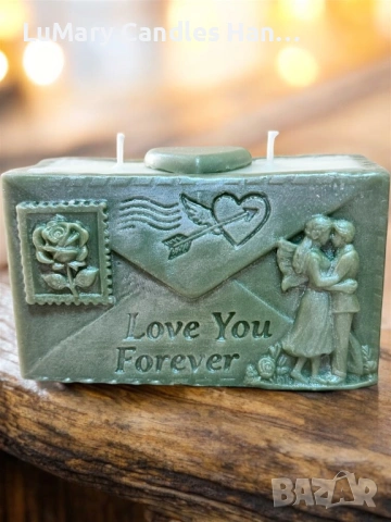 Свещ “ Любовно писмо”, снимка 4 - Декорация за дома - 53223314