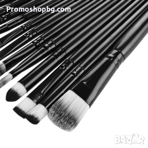 Комплект Четки за грим Soulima, 20 броя, Антиалергични, Черни, снимка 3 - Други - 43812613