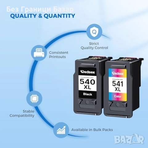 Ново Canon 540XL 541XL мастило комплект 2 касети за MG3250 MX535 TS5151, снимка 4 - Други - 53521565