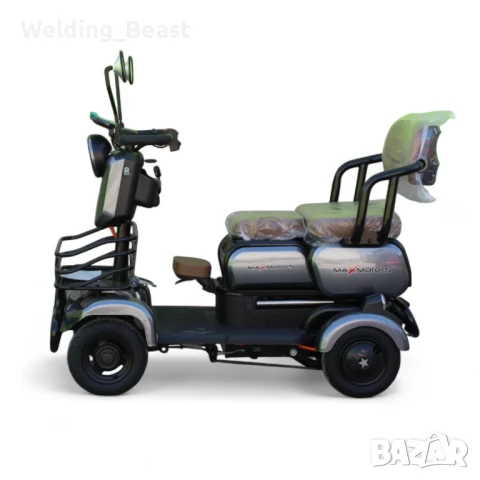 Електрическа четириколка с 3 места Х4 1500W / 48V / 20Ah - Gray, снимка 2 - Мотоциклети и мототехника - 51271780