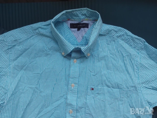 Tommy Hilfiger 100% оригинална мъжка риза с къс ръкав