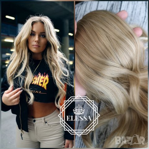 HAIR EXTENSIONS ELESSA - Натурални Екстеншъни Комплект от 200 грама Коса / 65 см Код С231, снимка 1 - Аксесоари за коса - 26308815