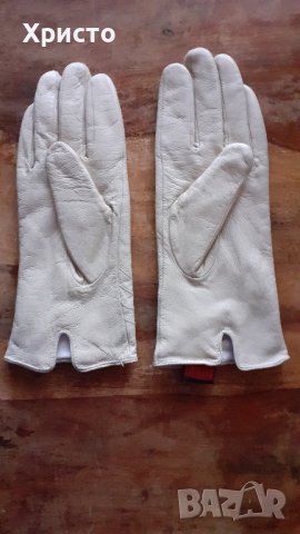 дамски бежови ръкавици от високо качествената еко кожа Кориум CORIUM, снимка 4 - Ръкавици - 43534286