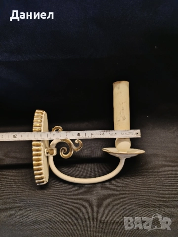 Месингова лампа за стена, снимка 3 - Антикварни и старинни предмети - 52134507