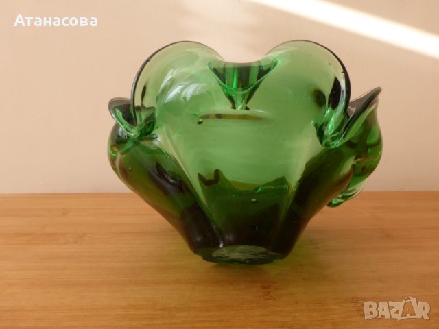 Голям пепелник стъклена купа бонбониера Мурано, снимка 7 - Декорация за дома - 43856643