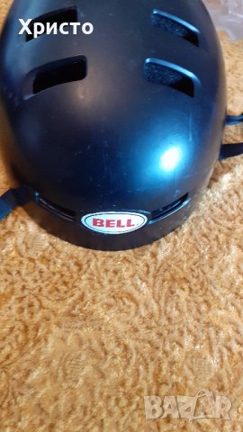 каска спортна защитна BELL велосипедна, пластмаса стиропор надеждна, черна, снимка 3 - Велосипеди - 38991663