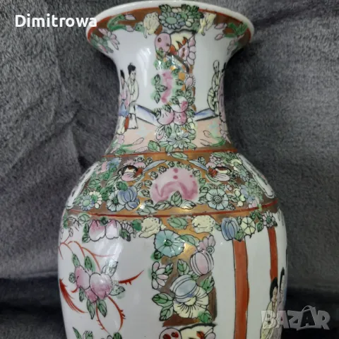 Китайска порцеланова ваза, снимка 8 - Антикварни и старинни предмети - 47565780