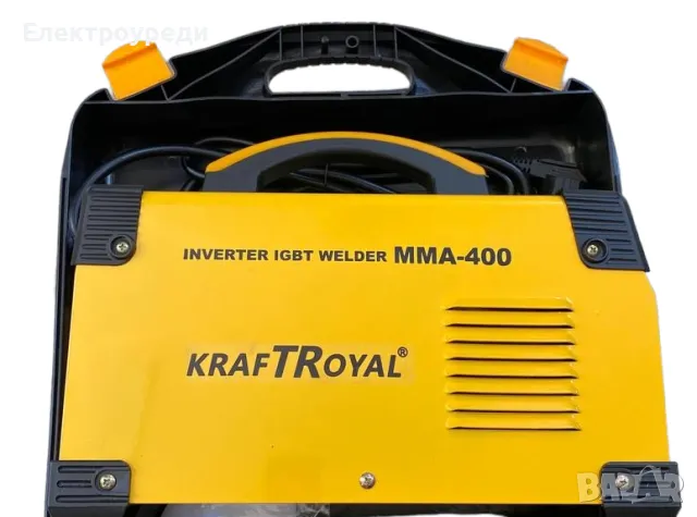 Професионален Инверторен Електрожен 400A KRAFTROYAL Заваръчен Апарат ММА с дисплей в Куфар, снимка 5 - Други машини и части - 47607753