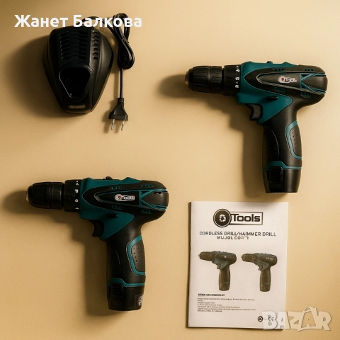 Акумулаторен винтоверт и ударна бормашина IF Tools CD11 – комплект с 2 батерии и куфар, снимка 3 - Винтоверти - 51812334